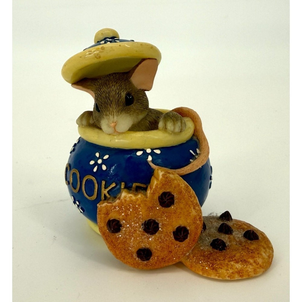 Charming Tails Hi Cookie 89/760 Mouse Chocolate Chip Cooke Jar Figurine‎